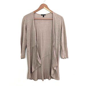 Eileen Fisher Linen & Silk Cardigan in Beige
